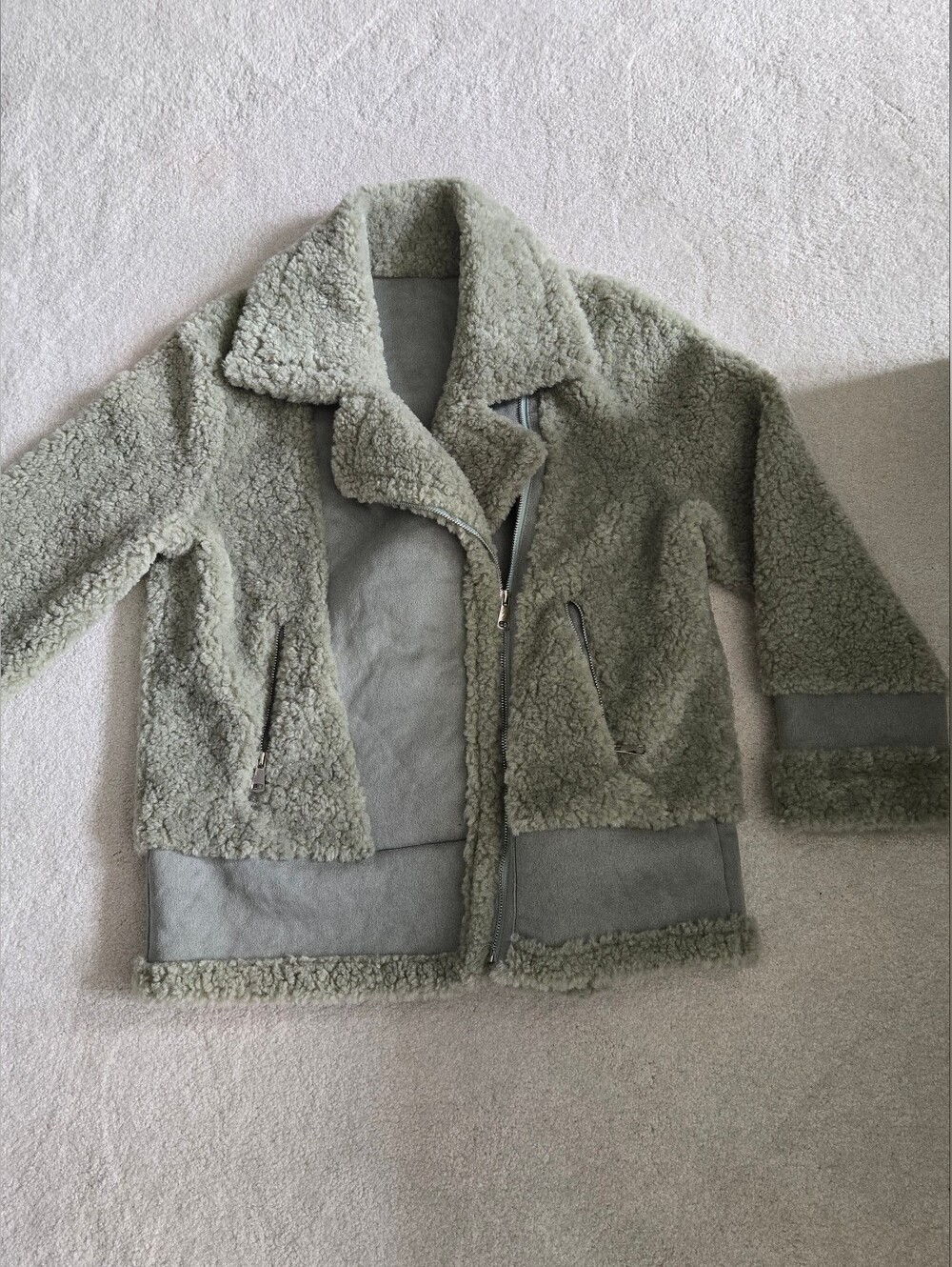 Faux Shearling Jacket Med - Picture 2 of 8